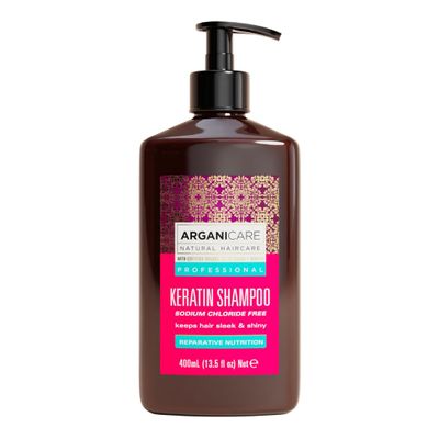Arganicare Keratin Shampoo  Repairing & Nourishing Hair Care  Strengthens & Hydrates  Frizz Control  For Dry, Damaged & Color-Treated Hair  All Hair Types  13.52 fl oz