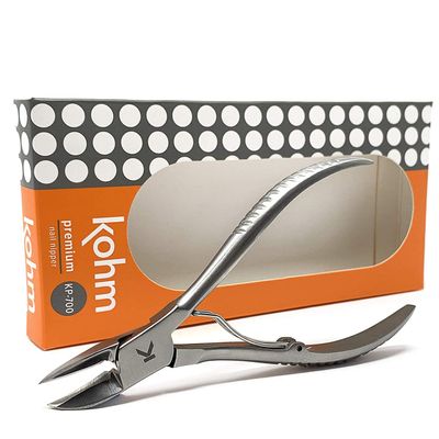 Kohm Ingrown Toenail Clippers | Super Control Cuticle Trimmer & Wide Jaws  Precision Stainless Steel Nail Nippers for Thick & Ingrown Nails | Podiatrist-Recommended Toe Nail Cutter