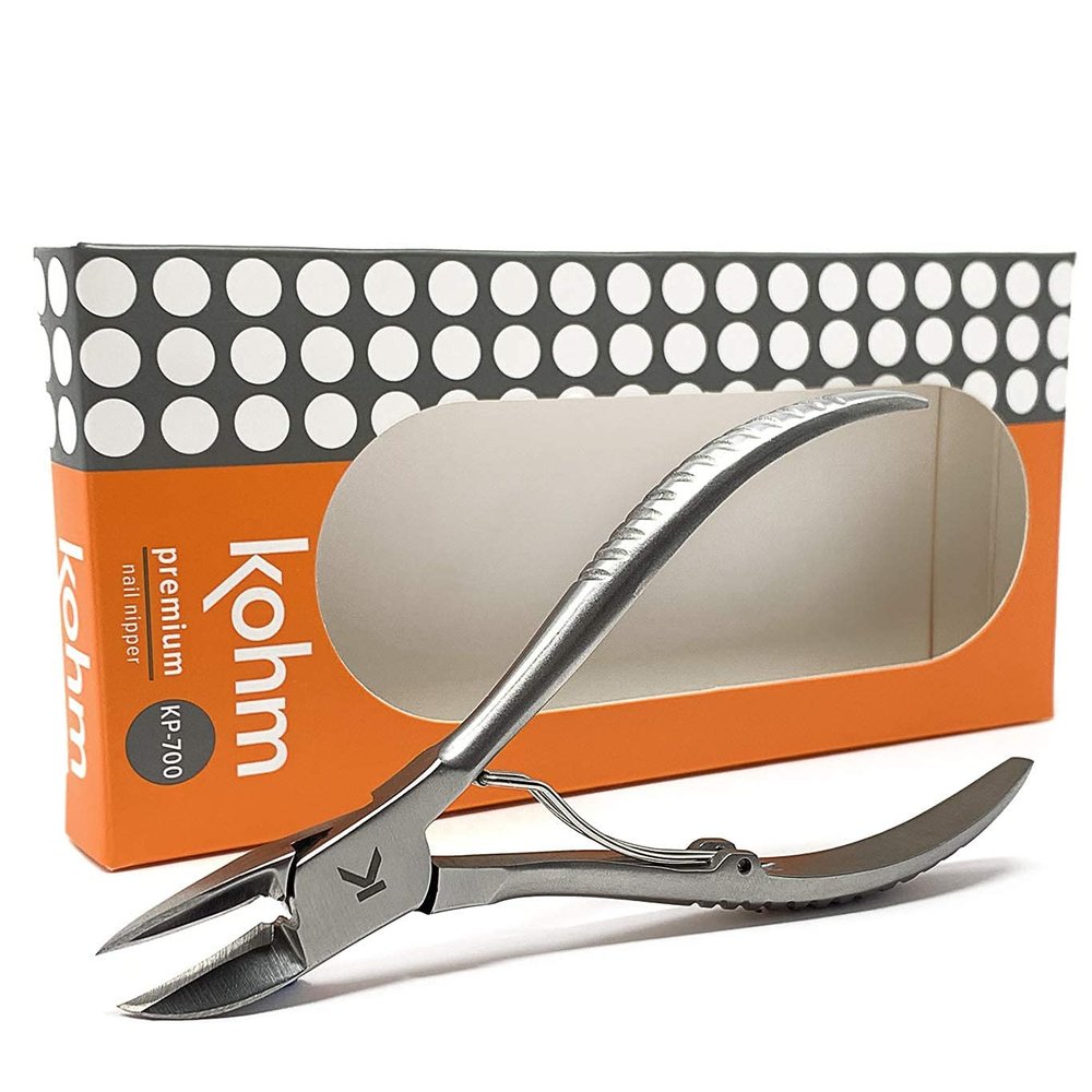 Kohm Ingrown Toenail Clippers | Super Control Cuticle Trimmer & Wide Jaws  Precision Stainless Steel Nail Nippers for Thick & Ingrown Nails | Podiatrist-Recommended Toe Nail Cutter