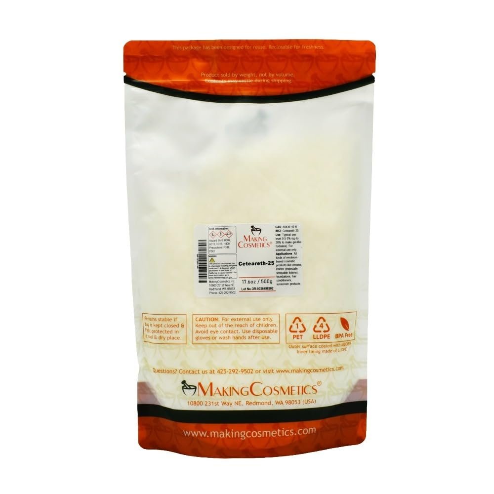 MakingCosmetics - Ceteareth-25-17.6oz / 500g - Cosmetic Ingredient
