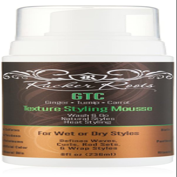 Rucker Roots Texture Styling Mousse| Wash & Go| Natural Styles| Wet or Dry Styles| Heat Styling|