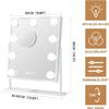 FENCHILIN Vanity Mirror with Light Lighted Makeup Mirror Vanity Makeup Mirror Smart Touch Control 3Colors Dimable Light Detachable 10X Magnification 360Rotation(White) view 2