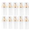 10 Pcs 1.7Oz Lash Shampoo Bottles Foam Bottle with Gold Pump Empty Travel Foaming Dispensers for Soap,Shampoo(Gold,White) view 1