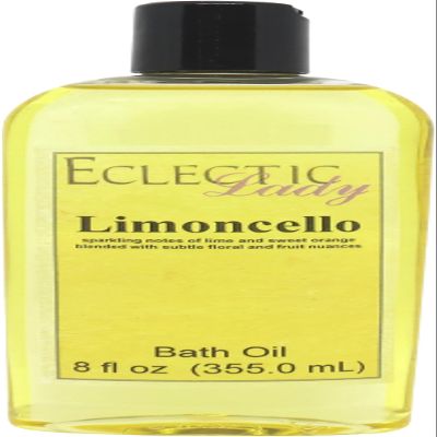 Limoncello Bath Oil, Scented Body Oil, Relaxing Bathing Oil, 8 oz
