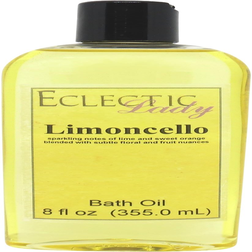 Limoncello Bath Oil, Scented Body Oil, Relaxing Bathing Oil, 8 oz