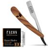 Facn Straight Razors for Men - Professional Barber Straight Edge Razor Kit with 100 Blades, Wooden Stainless Steel Barbero Shaver for a Smooth & Precise Shave, Premium Barber Razor for Men's Shaving view 1