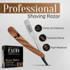 Facn Straight Razors for Men - Professional Barber Straight Edge Razor Kit with 100 Blades, Wooden Stainless Steel Barbero Shaver for a Smooth & Precise Shave, Premium Barber Razor for Men's Shaving view 2