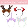 Candygirl HeadBands for Girls,DIY Satin Covered Girls Headbands,1cm Width Craft Headbands for Daily and Party(26pcs Per Pack Each Color 1pcs) view 4