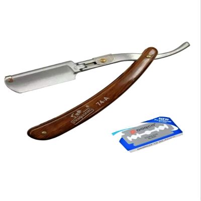 1 Quality Pro Straight Edge Razor Barber Folding Shaving Knife Wooden Handle