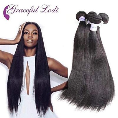 100% Brazilian Straight Virgin Hair Extension Weaves Natural Black Remy Hair 8A Unprocessed Brazilian Virgin Hair Straight 16" 18" 20"