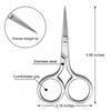 Mudder 3 Pack Small Nose Scissors Facial Hair Trimming Mini Beauty Stainless Steel Grooming Pointed Scissor for Grooming Eyebrows, Nose, Mustache, Beard view 2