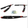 All Purpose Straight Edge Barber Razor Folding Shaving Knife Black w/Red Screw view 2
