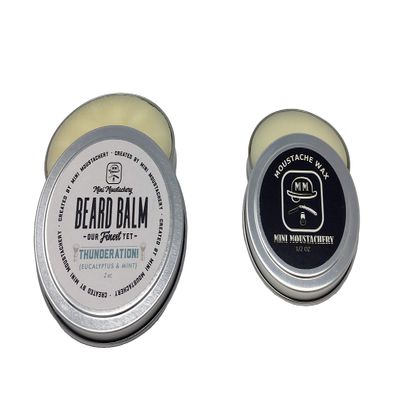 Thunderation Beard Balm and Seasonal Mustache Wax Duo