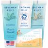 Bergman Kelly - Hotel Toiletries Bundle - Tropical Waterfall, 1 oz each, 100 Pcs - 4-Piece Set: 25 Rectangular Bar Soap, 25 Shampoo, 25 Conditioner & 25 Body Lotion - Bulk Mini Guest Amenities Supply view 1