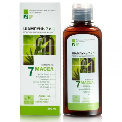 7 Oils 7in1 Shampoo Against Hair Loss 200ml Burdock, Castor, Linseed, Rosemary, Cedar, Avocado, Shea Arginine"Smart Proteins"