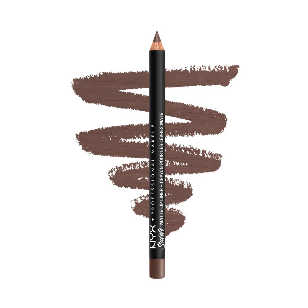 NYX PROFESSIONAL MAKEUP Suede Matte Lip Liner, Vegan Formula - Brooklyn Thorn (Deep Brown)