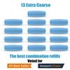 13 Extra Coarse Replacement Roller Refill Heads Compatible with Amope Wet Dry Electronic Foot File Refill(13 Extra Coarse for Wet & Dry) Blue view 3