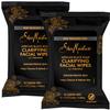 Shea Moisture Makeup Remover Face Wipes, African Black Soap, With Tea Tree Oil & Calendula, Removes Makeup & Dirt to Clarify Oily Blemish Prone Skin, Pack of 2, 30 Wipes Per Pack view 1