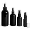 2 Oz. Black Plastic Round Bottles with Black Fine Mist Sprayers (48 Bottles) view 1