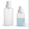 2 Oz. Frosted Plastic Cosmo Rounds Bottles with White Fine Mist Sprayers (48 Bottles) view 1
