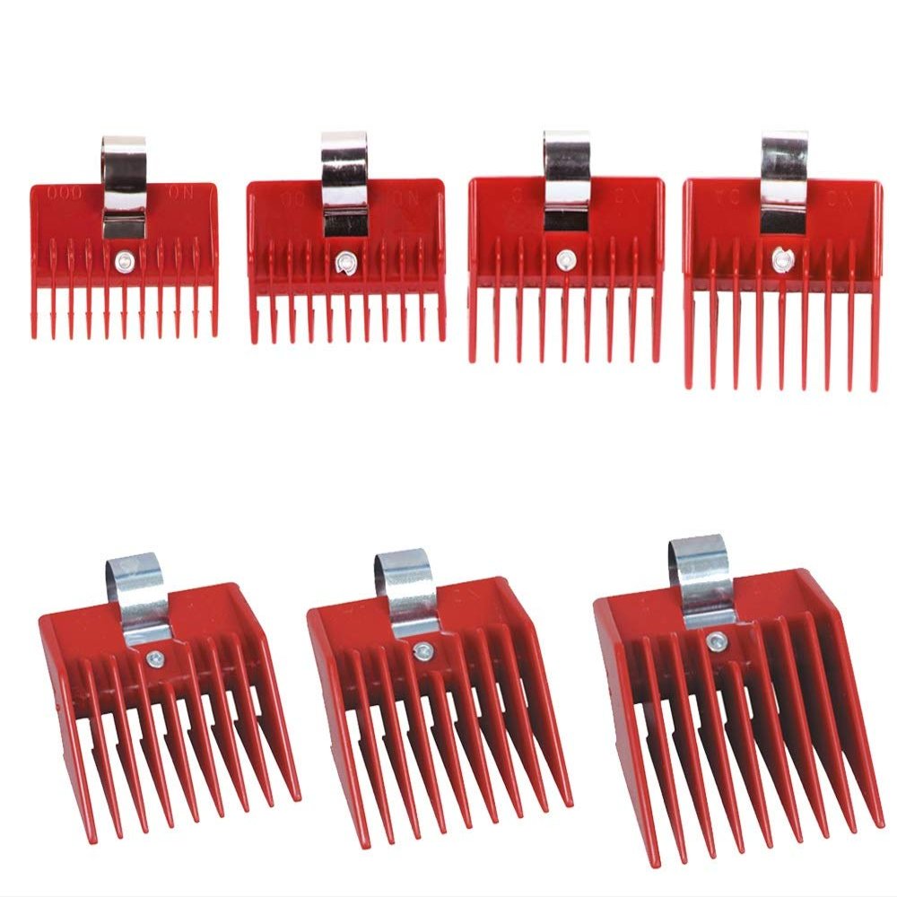Speed O Guide Universal Clipper Comb Attachments Set of 7 (No. 000, No. 00 No. 0, No. 0a, No. 1, No. 1a, No. 2)