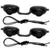 Super Sunnies Flex UV Eye Protection, FDA Compliant Tanning Bed Goggles, Red Light Therapy Glasses - Black view 1