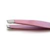 Precision Stainless Steel Eyebrow Tweezers Set In Pointed And Slanted Tip, Curved Brow Scissors, Comes With Pink Travel Case view 3