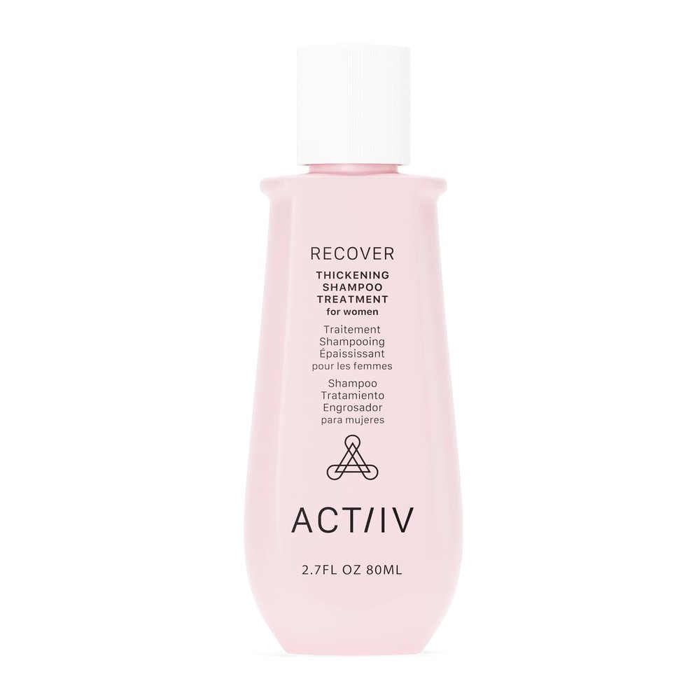 ACTIIV Recover Thickening Shampoo Treatment For Women | Supports the Appearance of Fuller, Healthier-Looking Hair, Supports Scalp Health, Plant-Based, Color-Safe, Vegan, All Hair Types, 80 mL / 2.7 oz