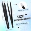 Mudder 12 Pcs Eyebrow Tweezers Set for Facial Hair Stainless Steel Slanted Tip Tweezers in Bulk for Men and Women (Black) view 2