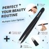Mudder 12 Pcs Eyebrow Tweezers Set for Facial Hair Stainless Steel Slanted Tip Tweezers in Bulk for Men and Women (Black) view 3
