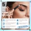 Mudder 12 Pcs Eyebrow Tweezers Set for Facial Hair Stainless Steel Slanted Tip Tweezers in Bulk for Men and Women (Black) view 4
