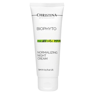 -CHRISTINA- Bio Phyto Normalizing Night Cream with Hyaluronic Acid & Vitamin E | Stress Reducing& Barrier Strengthening Night Cream for Face for Oily & Combination Skin 75ml