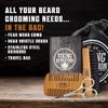 Viking Revolution Beard Comb & Beard Brush Set for Men -- Natural Boar Bristle Brush and Dual Action Pear Wood Comb w/Velvet Travel Pouch - Great for Grooming Beards and Mustaches view 2