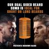 Viking Revolution Beard Comb & Beard Brush Set for Men -- Natural Boar Bristle Brush and Dual Action Pear Wood Comb w/Velvet Travel Pouch - Great for Grooming Beards and Mustaches view 4