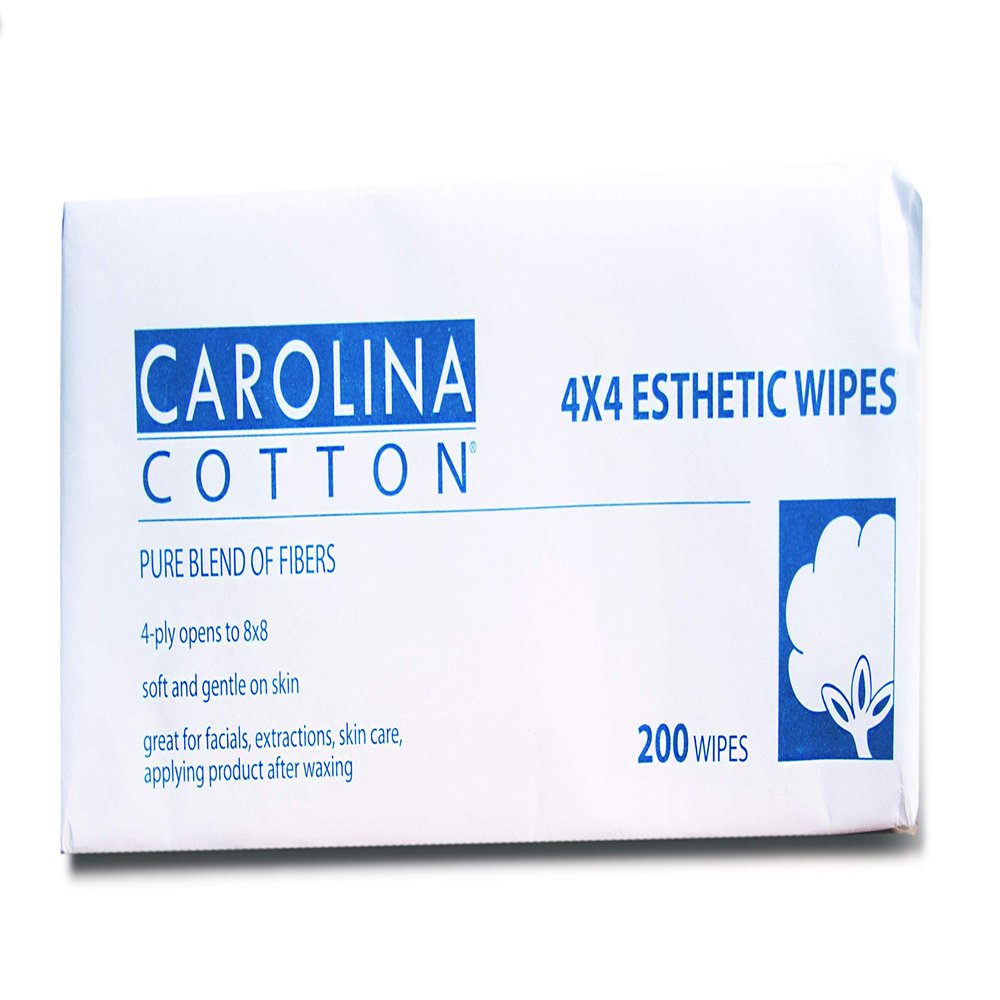 Carolina Cotton Carolina cotton 4x4 esthetic wipes 200 ct