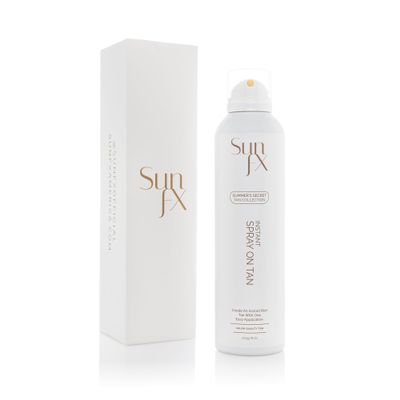SunFX Summer's Secret Instant Self-Tanning Spray  Medium-Dark, 8oz | Streak-Free, Fast-Drying, Long-Lasting Self Tanner for a Natural Bronzed Glow