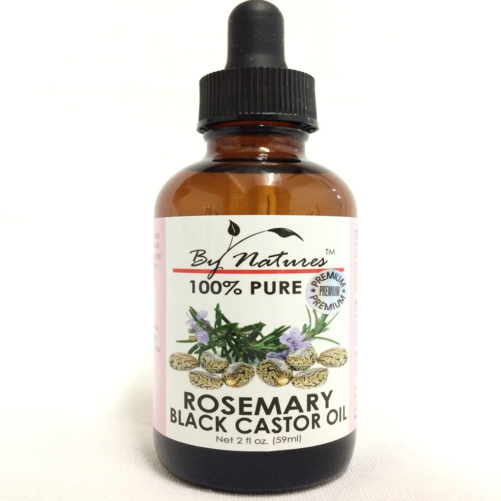(2 Oz) By Natures 100% Pure: Rosemary Black Castor Oil