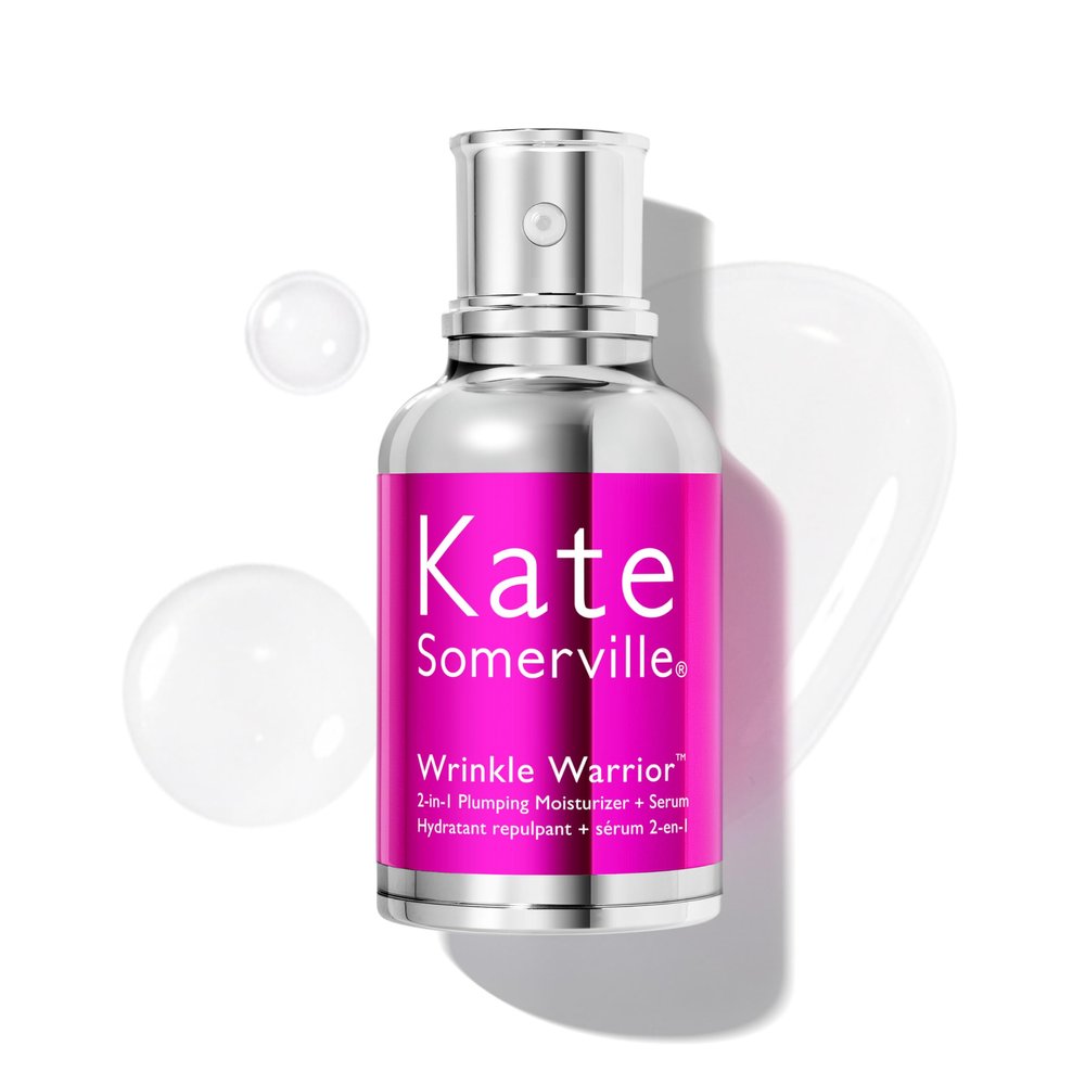 Kate Somerville Wrinkle Warrior 2-in-1 Plumping Moisturizer + Serum  Hydrating Formula with Hyaluronic Acid, Smooths Fine Lines, Firms Skin & Boosts Radiance, 1.7 Fl Oz