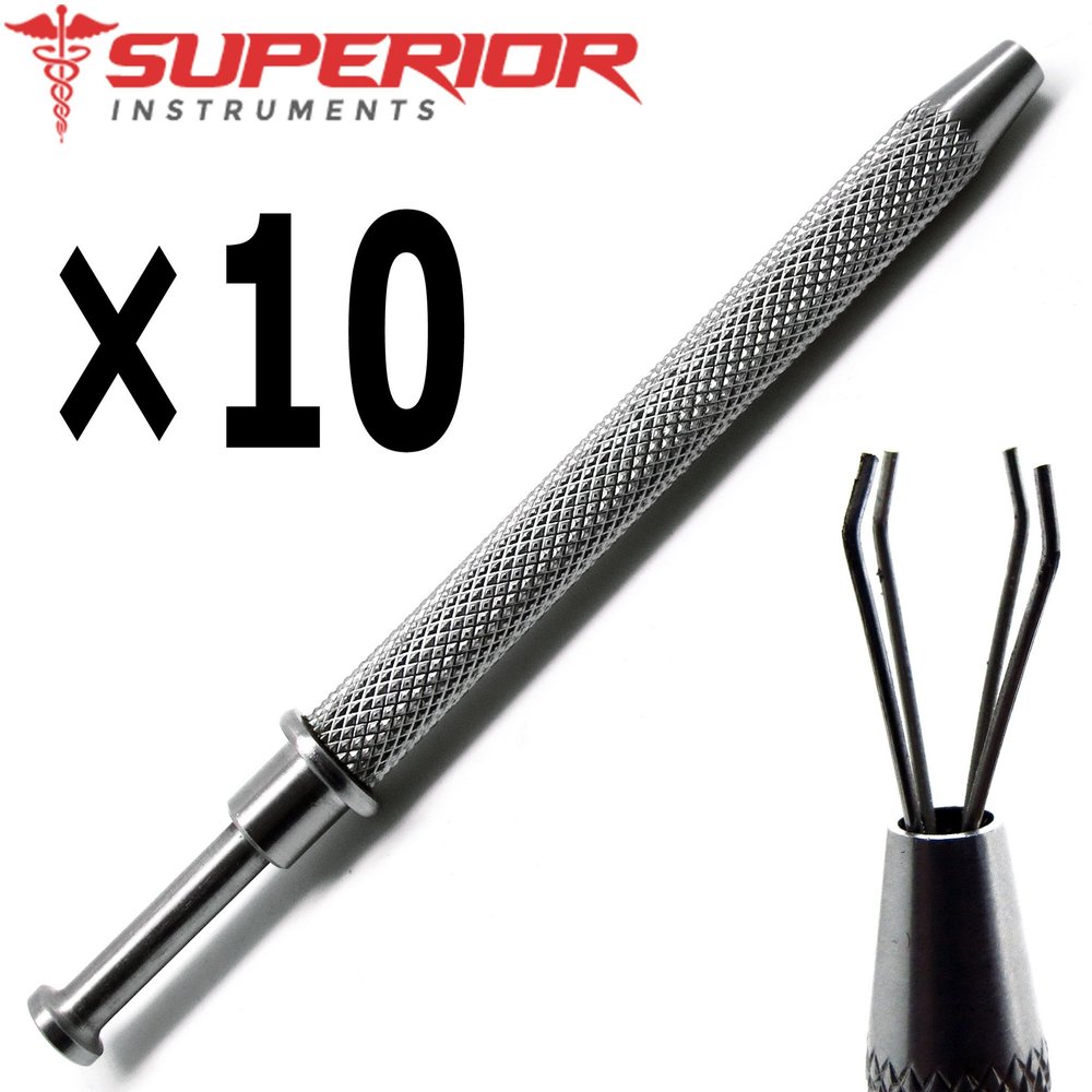 10 Pcs Superior Ball Grabeer Piercing Hold 3mm to 8mm Tools Stainless Steel Instruments