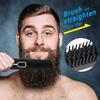 Cayzor Beard Straightener Comb for Men - Upgraded Professional Electric Mens Beard Straightening Heated Brush Portable Anti-Scald 5 Adjustable Temperatures & LCD Display with Carrying Bag view 2