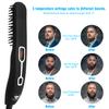 Cayzor Beard Straightener Comb for Men - Upgraded Professional Electric Mens Beard Straightening Heated Brush Portable Anti-Scald 5 Adjustable Temperatures & LCD Display with Carrying Bag view 3