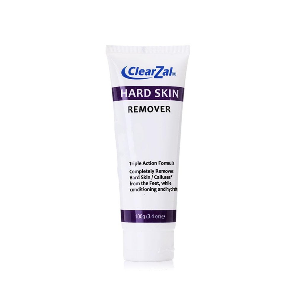 Clearzal Foot Cream For Hard Skin, Helps Calluses and Corn Removal While Leaving Soft Smooth Skin, Hydrating and Conditioning Triple Action Formula With Aloe Vera, 3.4 Ounce Tube