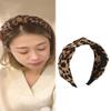 ShiQiao Spl Leopard Knotted Headbands for Women, Knot Wide Headband for Women's Hair Accessories Clips, Cross Hairband Hair Hoop for Girls view 3