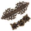 2PCS Retro Vintage Metal French Barrette Clip Hair Clasp Roses Bronze Accessories view 1