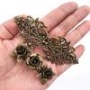 2PCS Retro Vintage Metal French Barrette Clip Hair Clasp Roses Bronze Accessories view 2