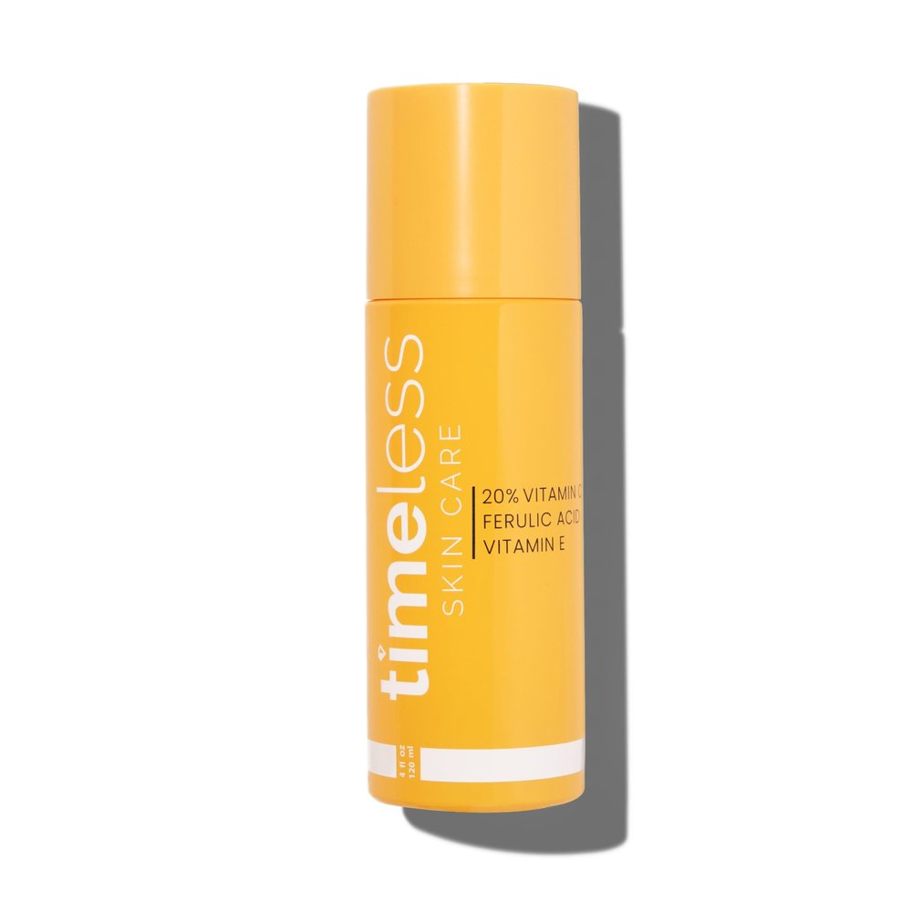Timeless Skin Care Vitamin C Serum with Vitamin E & Ferulic Acid - Brightening Serum - for Oily & Dry Skin - Fragrance-Free - 4 oz
