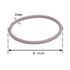 100 Pieces Hair Elastics Hair Ties Ponytail Holders Hair Bands (5 x 0.3 cm, Blonde) view 3