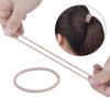100 Pieces Hair Elastics Hair Ties Ponytail Holders Hair Bands (5 x 0.3 cm, Blonde) view 4