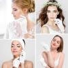 20 Pairs Cotton Gloves for Dry Hands, Paxcoo White Cotton Gloves for Eczema, Cosmetic Moisturizing and Jewelry Inspection, Medium Size view 2