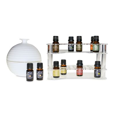 Source One Premium Clear Acrylic Essential Oils Display, Organizer, Storage Professional or Home Use (1, Rectangle Display)
